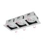 Eurolux - Xin Rectangular Downlight 3X6.5W Silver