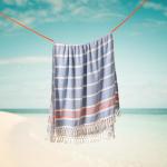 Solid Fouta Basic Stripe Blue And Red