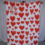 Fleece Blanket Red Hearts