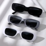 3PCS Unisex Square Fashion Glasses Retro Style Anti Glare Assorted Colors Trendy Eyewear For Men And Women