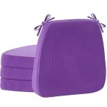Nobildonna Dining Chair Cushions Set Of 4-2" Thick High-density Foam Chair Pads With Ties And Non-slip Bottom Removable Washable