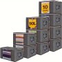 6pcs Large 90L Storage Bags With Zipper & Handles - Waterproof Foldable Organizer For Clothes Blankets Comforters - Versatile Square Containers For Closet Organization