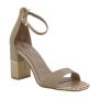 Lamara Hafsa One Band Ankle Strap Gold Toe Trim 8.5CM Heel Sandal Rose Gold