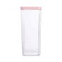 1950ML Pet Plastic Kitchen Storage Container With Lid - Pink