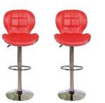 Smte Stylish Barstool Red Set Of 2 With Keychain