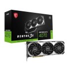 MSI Geforce Rtx 4070 Ventus 3X E 12G Oc Graphics Card Silver