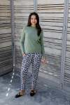 Roxanne - Classic Pant Black & Grey Snack - Size 3 Large