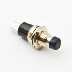 Push Button N c Momentary Rnd - Black