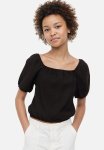 Raglan-sleeved Blouse - Black