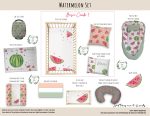 Cot Duvet Bedding Watermelon Set