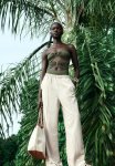 Linen-blend Trousers - Beige