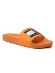 Tommy Hilfiger Tommy Jeans Mens Flag Pool Slide Orange - Orange 10