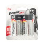 Energizer D - 2 Pack Max Alkaline D 2 Pack