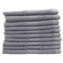 Plush 450 Face Cloth 10PC Pack Grey 30X30CMS 450GSM