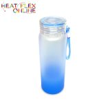Sublimation Blue Frosted Glass Bottle – 500ML