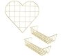 Decor Aesthetic Wall Grid Panel For Photo Display And Shelves 39CM - Heart