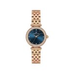 Womens Crystal-set Rose Gold-tone Bracelet Watch