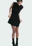 Draped Jersey Dress - Black