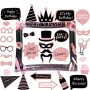 Birthday Decorations Girls Women Lmshowowo 30PCS Birthday Photo Booth Props Black Rose Inflatable Photo Booth Frame Giant Selfie Frame For Girls W