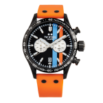 Chronograph Black Satin Dial Men's Watch VS124