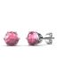 DESTINY Birthstone October/pink Tourmaline Earrings With Swarovski Crystals In A Macaroon Case