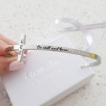 CBA102501 - Personalized Cross Cuff Bangle Stainless Steel