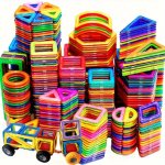 Magnetic Building Blocks Big Size 3D Stem Educational Magnetic Building Constructor Set Toys Birthday Gifts Learning Toys Random