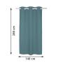 Inspire Eyelet Curtain Black Out Miami Aqua 140X280CM