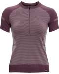 Women's Ua Intelliknit Zip Short Sleeve - Ash Plum XS