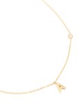 Waterproof Gold Plated Stainless Steel Letter A Pendant Pendant Necklace