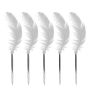 5PCS Feather Ballpoint Pens Grey