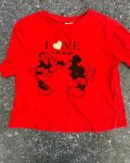 Woolworths Red Love Mickey Mouse Top 9Y