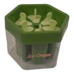 Smte 6 Grid Ice Cream Mold With Ice BUCKET-F24 Green With Keychain