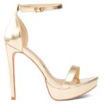 Goldair Gold Metallic Platform Stiletto