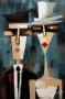 Abstract Catwalk Couple In Paris - Amedeo Modigliani Inspired