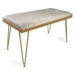 Grey Velvet Bench
