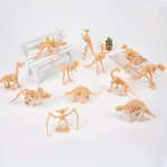 12PCS Simulation Archaeological Dinosaur Skeleton Model Dinosaur Fossil Skeletons - Various Plastic Dinosaur Bones Used For Scie