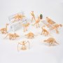 12PCS Simulation Archaeological Dinosaur Skeleton Model Dinosaur Fossil Skeletons - Various Plastic Dinosaur Bones Used For Scientific Excavation Kits Sandbox Games Christmas Halloween Gift