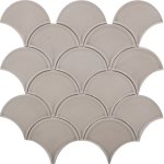 Fan Light Grey Gloss Mosaic
