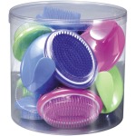 Palm Scalp Massager Brushes With Handle Bin Assorted Colours 12 BIN