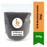 Ib Big Mustard Seeds Rai Whole Mota Sarson 200G - Pungent Crackling Whole Seeds For South Indian Tempering Pickle Curing & Tad