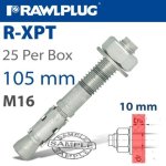 Throughbolt M16X105X10MM X25 -box