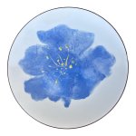 Ceramic Dinner Plate - Blue Flower.