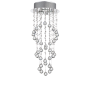 BRIGHT STAR LIGHTING Chandelier Stainless Steel With Crystals -