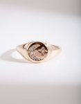 Goldair Gold Celestial Diamante Moon Ring - M l