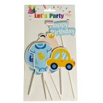 Cake Topper Its A Boy Cardboard Set