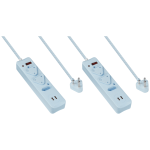 2X 3-WAY Surge Multiplug With Dual USB Ports Blue – 0.5M