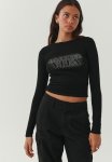 Lenny Graphic Long Sleeve Top - Black & La Dolce