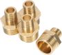 4 Pieces Brass To Male To Male Adapter Garden Hose Repair Connector Pipe