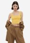 Fine-knit Corset Top - Yellow